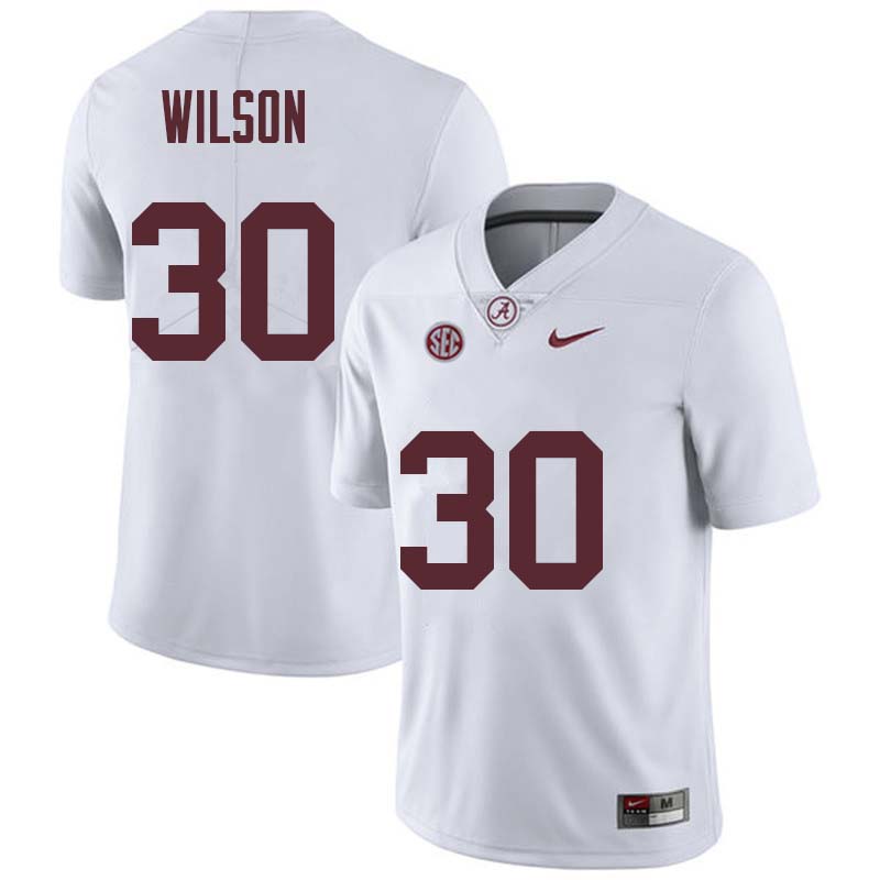 Alabama Crimson Tide Men's Mack Wilson #30 White NCAA Nike Authentic Stitched College Football Jersey LC16X10ZP